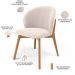 Kit 06 Cadeiras de Jantar e Estar Living Estofada Mia L02 Suede Bege - Lyam Decor