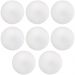 Kit 08 Assentos Redondo Banqueta Cadeira Estofados Poltronas H02 Corino Branco 35 cm - Lyam Decor