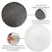 Kit 08 Assentos Redondo Banqueta Cadeira Estofados Poltronas H02 Corino Branco 35 cm - Lyam Decor