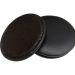 Kit 08 Assentos Redondo Banqueta Cadeira Estofados Poltronas H02 Corino Preto 39 cm - Lyam Decor