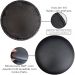 Kit 08 Assentos Redondo Banqueta Cadeira Estofados Poltronas H02 Corino Preto 39 cm - Lyam Decor