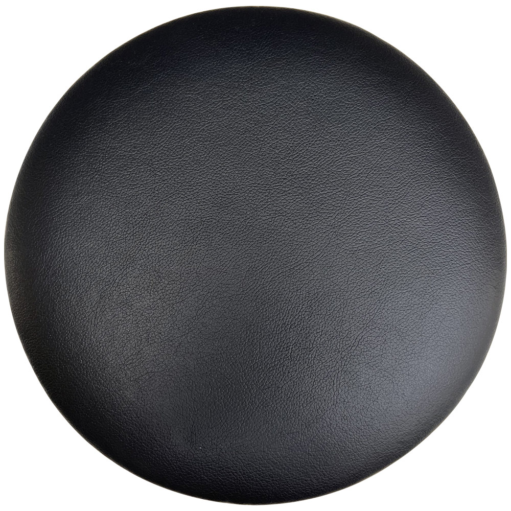 Kit 08 Assentos Redondo Banqueta Cadeira Estofados Poltronas H02 Corino Preto 39 cm - Lyam Decor