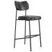 Kit 08 Banquetas Alta Bar Cozinha Sala De Jantar Preto Elira L02 Couríssimo Preto - Lyam Decor