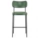 Kit 08 Banquetas Alta Bar Cozinha Sala De Jantar Preto Elira L02 Couríssimo Verde - Lyam Decor
