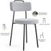 Kit 08 Cadeiras Decorativas Estofada Para Sala De Jantar Barcelona L02 Bouclê Cinza - Lyam Decor