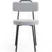 Kit 08 Cadeiras Decorativas Estofada Para Sala De Jantar Barcelona L02 Bouclê Cinza - Lyam Decor