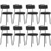 Kit 08 Cadeiras Decorativas Estofada Para Sala De Jantar Barcelona L02 Bouclê Preto - Lyam Decor