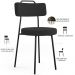 Kit 08 Cadeiras Decorativas Estofada Para Sala De Jantar Barcelona L02 Bouclê Preto - Lyam Decor