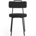 Kit 08 Cadeiras Decorativas Estofada Para Sala De Jantar Barcelona L02 Bouclê Preto - Lyam Decor