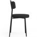 Kit 08 Cadeiras Decorativas Estofada Para Sala De Jantar Barcelona L02 Bouclê Preto - Lyam Decor