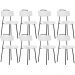 Kit 08 Cadeiras Decorativas Estofada Para Sala De Jantar Barcelona L02 Facto Branco - Lyam Decor