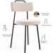 Kit 08 Cadeiras Decorativas Estofada Para Sala De Jantar Barcelona L02 Suede Bege - Lyam Decor
