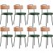 Kit 08 Cadeiras Decorativas Estofada Sala Jantar Barcelona L02 Couríssimo Camel Facto Verde - Lyam