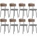 Kit 08 Cadeiras Decorativas Estofada Sala Jantar Barcelona L02 Couríssimo Marrom Pied Poule - Lyam