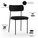 Kit 08 Cadeiras Decorativas Estofadas Para Sala de Jantar Melina L02 Poliéster Preto - Lyam