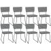 Kit 08 Cadeiras Decorativas Para Sala De Jantar Allana L02 Pied Poule - Lyam Decor