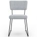 Kit 08 Cadeiras Decorativas Para Sala De Jantar Allana L02 Suede Cinza - Lyam Decor