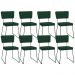 Kit 08 Cadeiras Decorativas Para Sala De Jantar Allana L02 Suede Verde Musgo - Lyam Decor