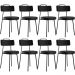 Kit 08 Cadeiras Decorativas Para Sala De Jantar Barcelona L02 Couríssimo Preto - Lyam Decor