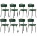 Kit 08 Cadeiras Decorativas Para Sala De Jantar Barcelona L02 Couríssimo Verde Musgo - Lyam Decor