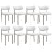 Kit 08 Cadeiras Decorativas Para Sala De Jantar Melina Base Arena L02 Facto Branco - Lyam Decor
