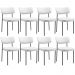 Kit 08 Cadeiras Decorativas Para Sala De Jantar Melina L02 Facto Branco - Lyam Decor