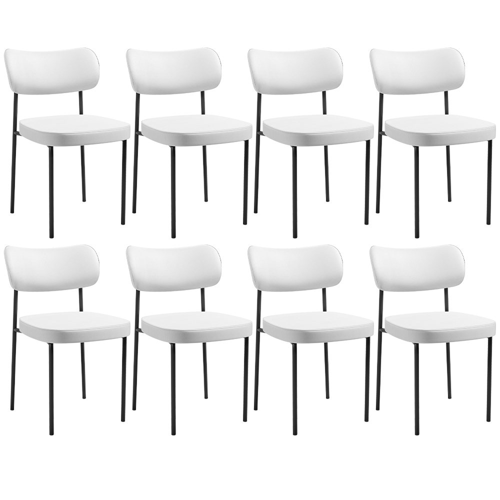 Kit 08 Cadeiras Decorativas Para Sala De Jantar Melina L02 Facto Branco - Lyam Decor