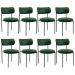 Kit 08 Cadeiras Estofadas Para Sala De Jantar Louise L02 Couríssimo Verde - Lyam Decor