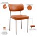 Kit 08 Cadeiras Estofadas Para Sala De Jantar Melina Base Arena L02 Couríssimo Camel - Lyam Decor
