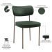 Kit 08 Cadeiras Estofadas Para Sala De Jantar Melina Base Arena L02 Couríssimo Verde Musgo - Lyam Decor