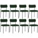 Kit 08 Cadeiras Estofadas Para Sala De Jantar Melina L02 Suede Verde Musgo - Lyam Decor