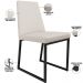 Kit 08 Cadeiras Para Sala De Jantar Base Aço Industrial Preto Dafne L02 Linho Cru - Lyam Decor