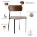 Kit 08 Cadeiras Para Sala De Jantar Melina L02 Couríssimo Marrom Linho Bege - Lyam Decor