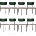 Kit 08 Cadeiras Para Sala De Jantar Melina L02 Facto Verde Musgo Linho Bege - Lyam Decor