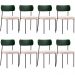 Kit 08 Cadeiras Para Sala De Jantar Melina L02 Facto Verde Musgo Suede Bege - Lyam Decor