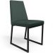 Kit 08 Cadeiras Para Sala Jantar Base Aço Industrial Preto Dafne L02 Linho Verde Musgo - Lyam Decor