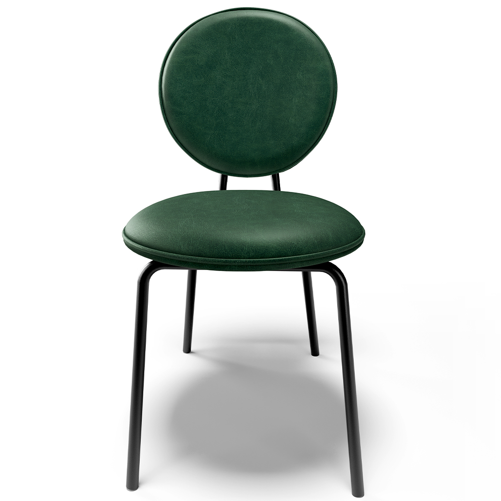 Kit 08 Cadeiras Para Sala de Jantar Cozinha Évora L02 Couríssimo Verde Musgo - Lyam
