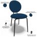 Kit 08 Cadeiras Para Sala de Jantar Cozinha Évora L02 Suede Azul Marinho - Lyam