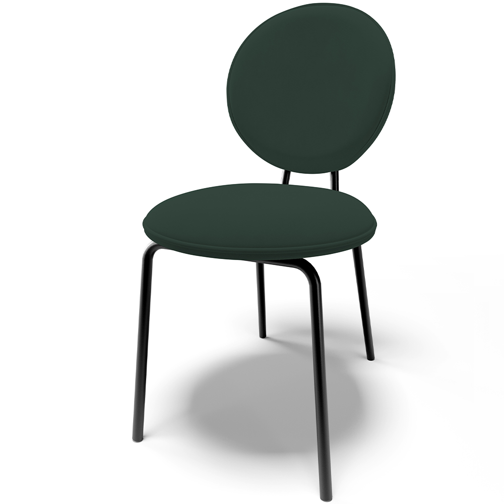 Kit 08 Cadeiras Para Sala de Jantar Cozinha Évora L02 Suede Verde Musgo - Lyam