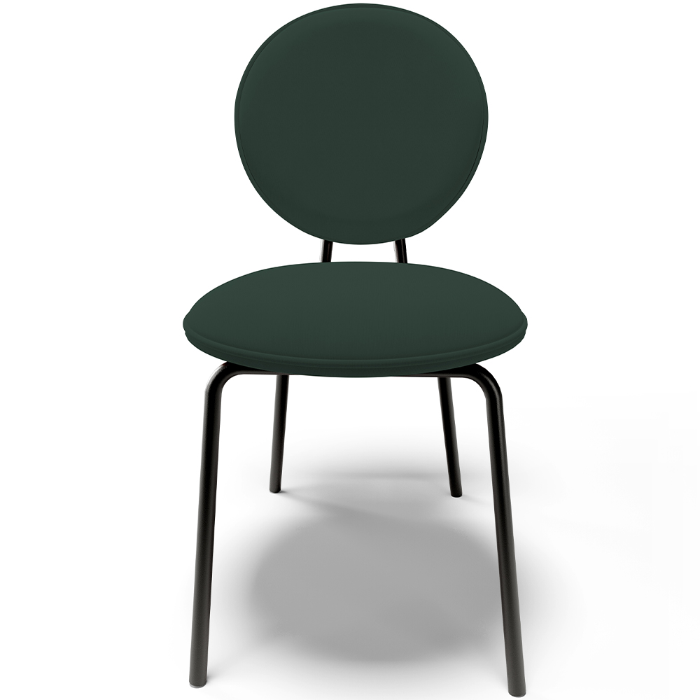 Kit 08 Cadeiras Para Sala de Jantar Cozinha Évora L02 Suede Verde Musgo - Lyam