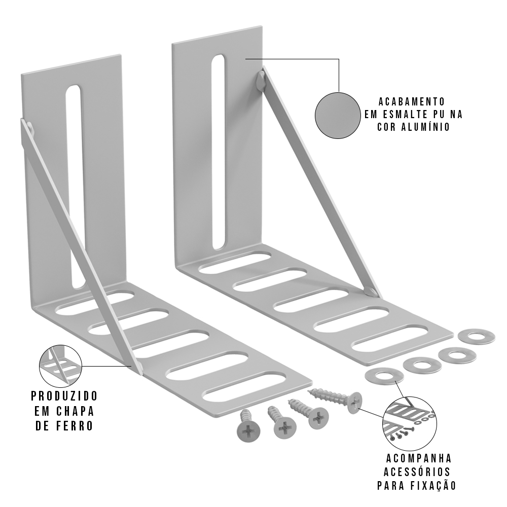 Kit 10 Pares Frame Adaptador Para Cabeceira Cama Box L02 Casal Queen King Solteiro - Lyam Decor