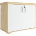Kit 2 Armários Balcão Multiuso Escritório 2 Portas Atria Executiva A02 Carvalho Branco - Lyam Decor