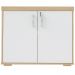 Kit 2 Armários Balcão Multiuso Escritório 2 Portas Atria Executiva A02 Carvalho Branco - Lyam Decor