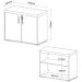 Kit 2 Armários Balcão Multiuso Escritório 2 Portas Atria Executiva A02 Carvalho Branco - Lyam Decor