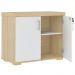 Kit 2 Armários Balcão Multiuso Escritório 2 Portas Atria Executiva A02 Carvalho Branco - Lyam Decor