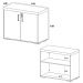 Kit 2 Armários Balcão Multiuso Escritório 2 Portas Atria Executiva A02 Charuto Preto - Lyam Decor