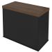 Kit 2 Armários Balcão Multiuso Escritório 2 Portas Atria Executiva A02 Charuto Preto - Lyam Decor