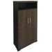 Kit 2 Armários Multiuso Office 2 Portas E Nicho Atria Executiva 173cm A02 Charuto Preto - Lyam Decor