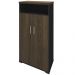 Kit 2 Armários Multiuso Office 2 Portas E Nicho Atria Executiva 173cm A02 Charuto Preto - Lyam Decor