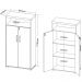 Kit 2 Armários Multiuso Office 2 Portas E Nicho Atria Executiva A02 Carvalho Branco - Lyam Decor